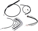 harley davidson softail street bob fxbb [BURLY BRAND] - Complete zwart vinyl stuurkabel/lijnset voor Ape Hangers-1