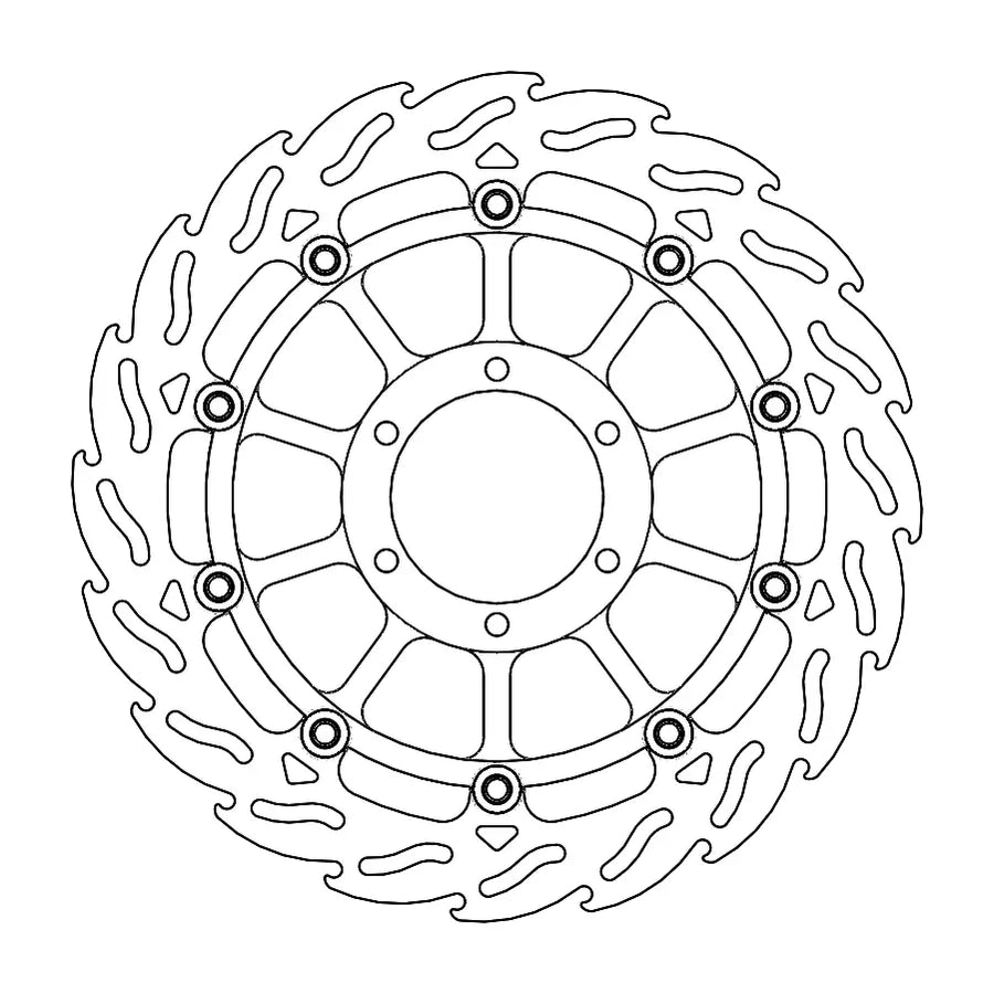 Bmw M 1000 R ABS [2025, 2025-2026] - FLAME Schwimmende Alu-Bremsscheibe – Oberfläche: Schwarz, Silber – Art.-Nr. 113209 – Bild 3