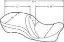 harley davidson touring [DRAG SPECIALTIES] – 2-up lederen stoel, compatibel met rugleuning, touring-7