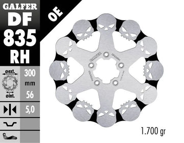 Harley-Davidson VRSCX 1250 V-Rod Screamin Eagle [2007] - Fixed brake disc Skull - Image 2