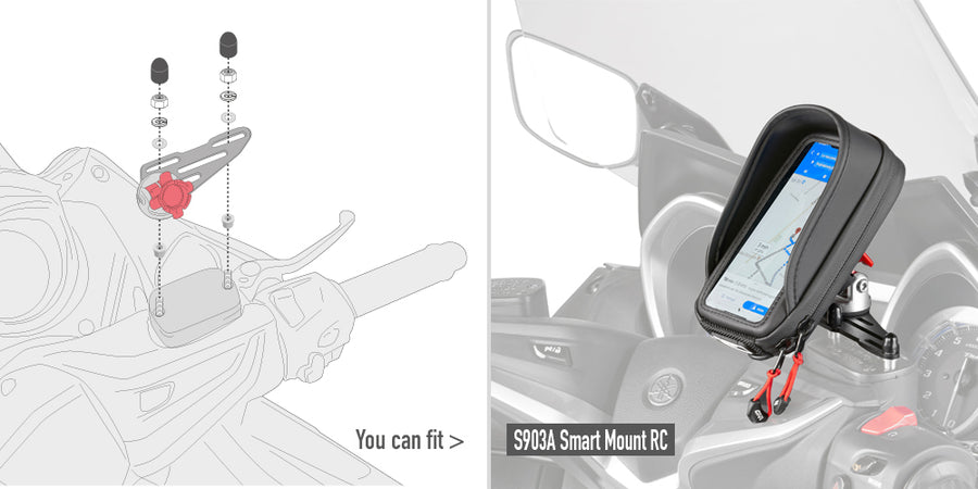 Moto Guzzi V7 850 Stone [2021–2026] – Montagekit für Smart Mount RC S903A