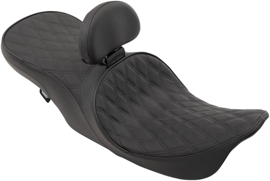 harley davidson touring [DRAG SPECIALTIES] - Vooraan geplaatste 2-up leren touringzadel met laag profiel