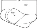 harley davidson flhr [DRAG SPECIALTIES] - Voorwaarts plat enkel zadel met EZ-ON-bevestiging-4