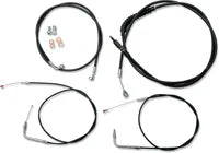 Harley Davidson Fxst [LA CHOPPERS] – Standard Schwarz Vinyl Lenkerzug/Bremsleitung Kit