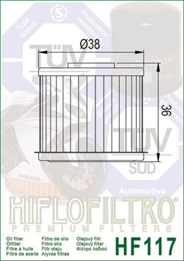 Honda NT 1100 SC76 [Hiflofiltro] - oliefilter - 0