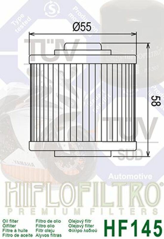 Yamaha TT 600 E Belgarda [HIFLOFILTRO] - Ölfilter