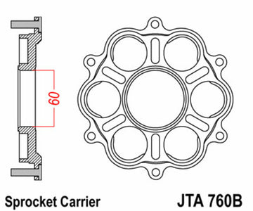 Ducati Multistrada 1200 [JT SPROKETS] - Achtertandwieldrager - 6 stille blokken Ducati