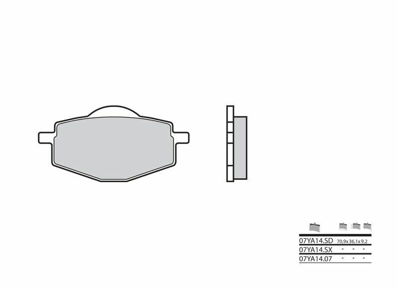 Yamaha TT 600 59X [Brembo] - Brembo off -road sinter metal brake pads