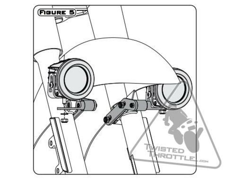 Harley Davidson Flhx [DENALI] - Lighting bracket fender Harley Davidson
