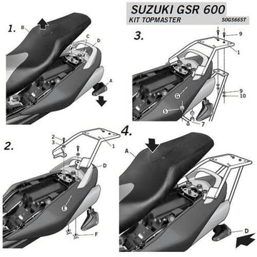 Suzuki GSR 600 [2006-2010] [SHAD] - Topcase-Träger