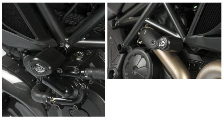 Ducati Diavel 1200 Carbon [2011-2018] - Aero Crash Protectors Black Ducati Diavel