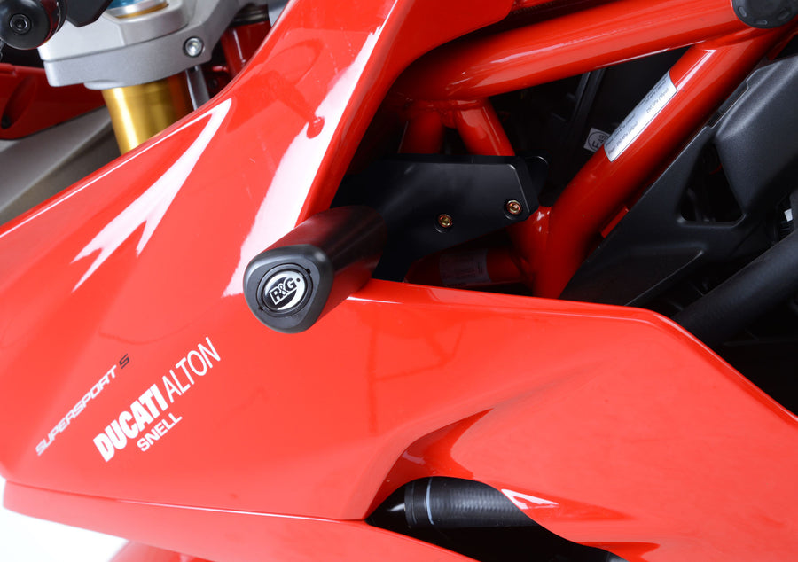 Ducati SuperSport S [2017-2024] - Aero crashpads zwart met gatafdekking Ducati Supersport