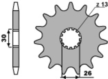 Triumph Tiger 885i [PBR] - Standard steel pinion at the front