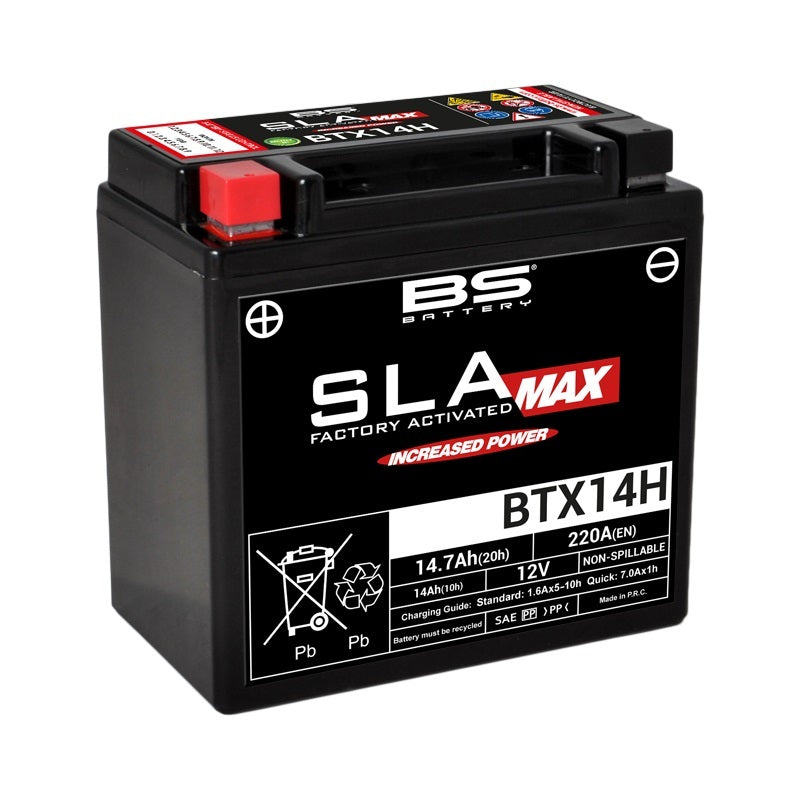 Kawasaki Zrx 1200 [BS BATTERY] - SLA Max Maintenance Free Battery Factory Activated - BTX14H