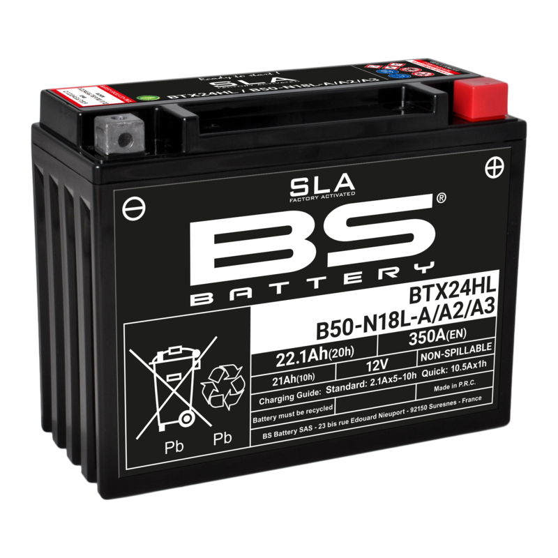 Yamaha Xs 1100 [BS BATTERY] - SLA Maintenance Free Battery Factory Activated - BTX24HL/B50-N18L-A/A2/A3