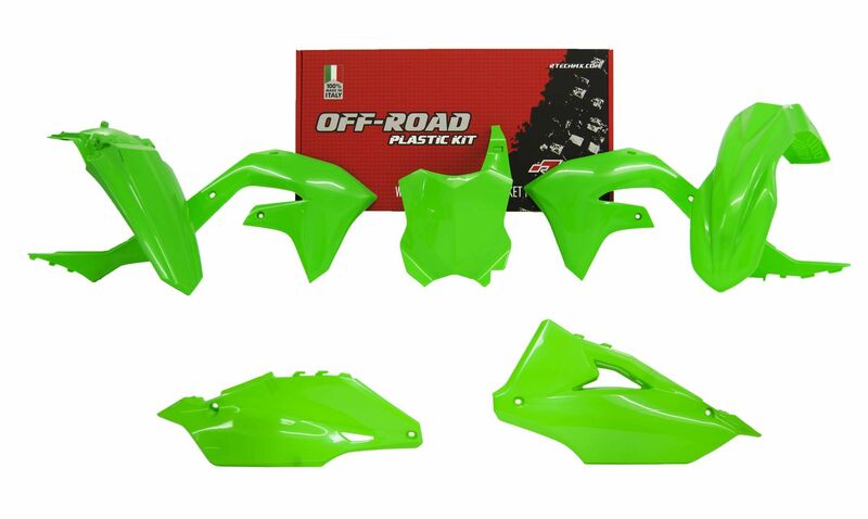 Kawasaki Kx 250 [RACETECH] - Plastic kit neon green Kawasaki KX450F