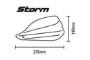 Suzuki GSX 800 S [BARKBUSTERS] - Storm Handguard Set Single Point Clamp Mount-Stuuruiteinde Zwart
