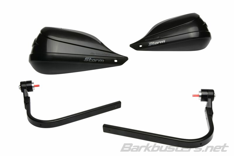 Kawasaki Z 900 [BARKBUSTERS] - Storm Hanguads Set Single Point Clamp Mount-Stuuruiteinde Zwart