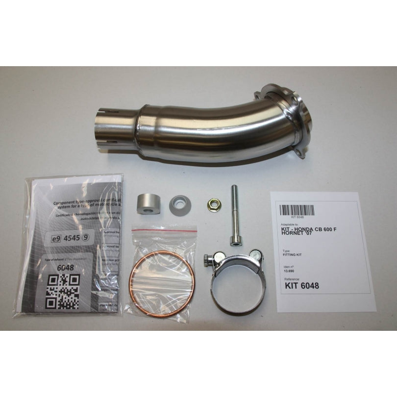 Honda CB 600 F HORNET ABS PC41 [2007-2013] - Zeskantige demper RVS zwart / eindkap RVS zwart - OH6048VSE