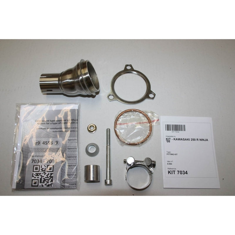 Kawasaki Ninja 250 [IXIL] - Hexoval muffler stainless steel black / end cap stainless steel - OK7034VSE