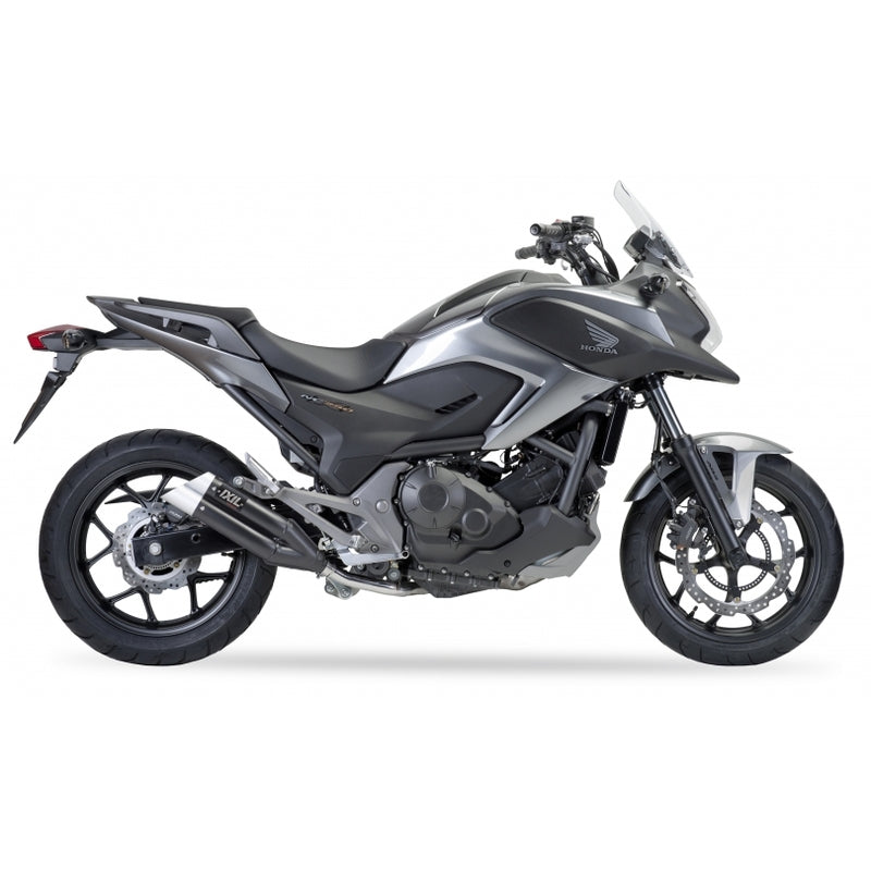 Honda Nc 750 X Dct [IXIL] - Hyperlow Endtopf Edelstahl schwarz / Endkappe Aluminium - XH6362XB
