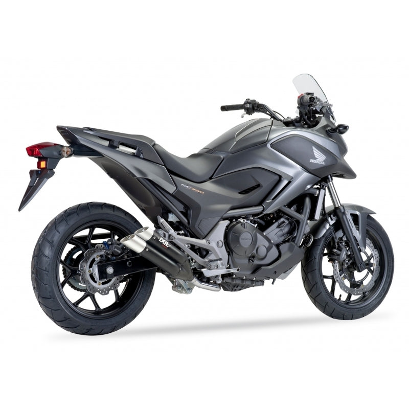 Honda Nc 750 X Dct [IXIL] - Hyperlow Endtopf Edelstahl schwarz / Endkappe Aluminium - XH6362XB