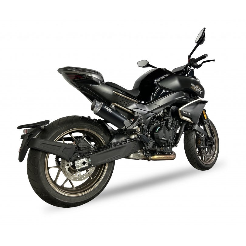 CF Moto 800 NK Advanced [2023-2024] - RC3B Slip-On Demper RVS Zwart