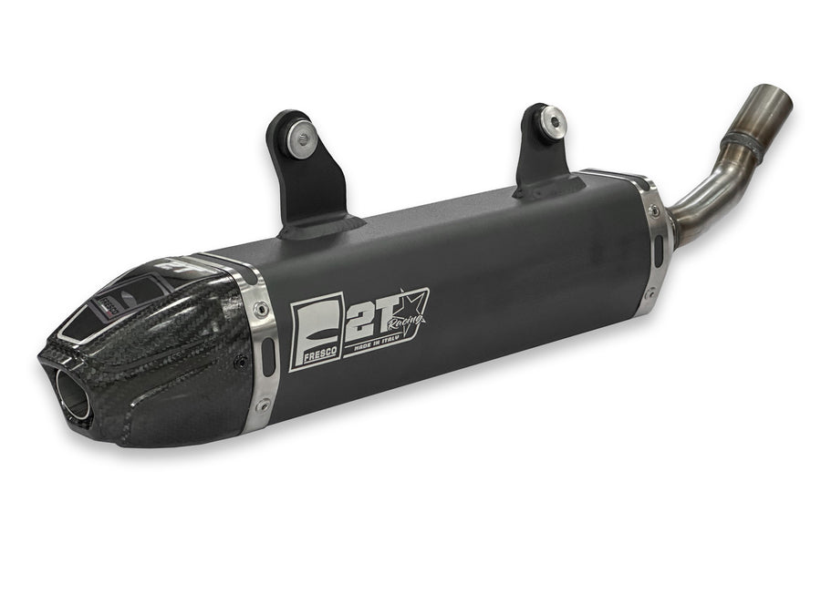 Yamaha YZ 250 (CG 12) [2002] - Carby Schalldämpfer schwarzes Aluminium/Karbon-Endkappe