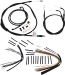 harley davidson flstc [BURLY BRAND] - Complete zwart vinyl stuurkabel/lijnset voor Ape Hanger-1