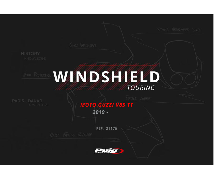 MOTO GUZZI V 85 TT TRAVEL [2020] – Touring Screen – Transparent