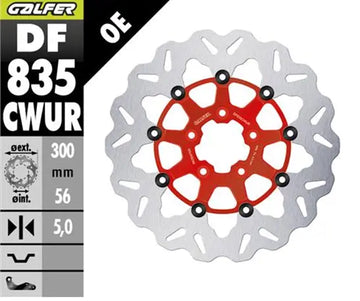 Harley-Davidson XL 883 L Sportster SuperLow [2020] - Floating wave brake disc - Surface: red, silver, stainless steel - Image 1