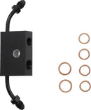 harley davidson flfb [LA CHOPPERS] - Standard Midnight Braided Handlebar Cable/Brake Line Kit-2
