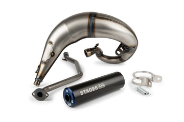 Beta RR Enduro 50 2T - Uitlaat Streetrace High Mount CNC blauw zwart