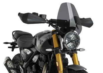 TRIUMPH SCRAMBLER 400X [2025] – Retro-Verkleidungscheibe – Schwarz