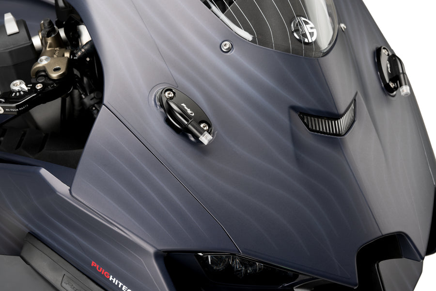 KAWASAKI ZX-10RR [2025] – Rear view mirror caps with tab indicator set – Black