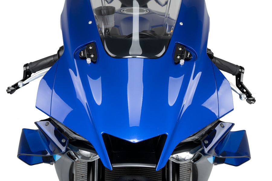 YAMAHA YZF-R1M [2025] – Rückspiegel Kappen mit Tab Blinkerset – Schwarz