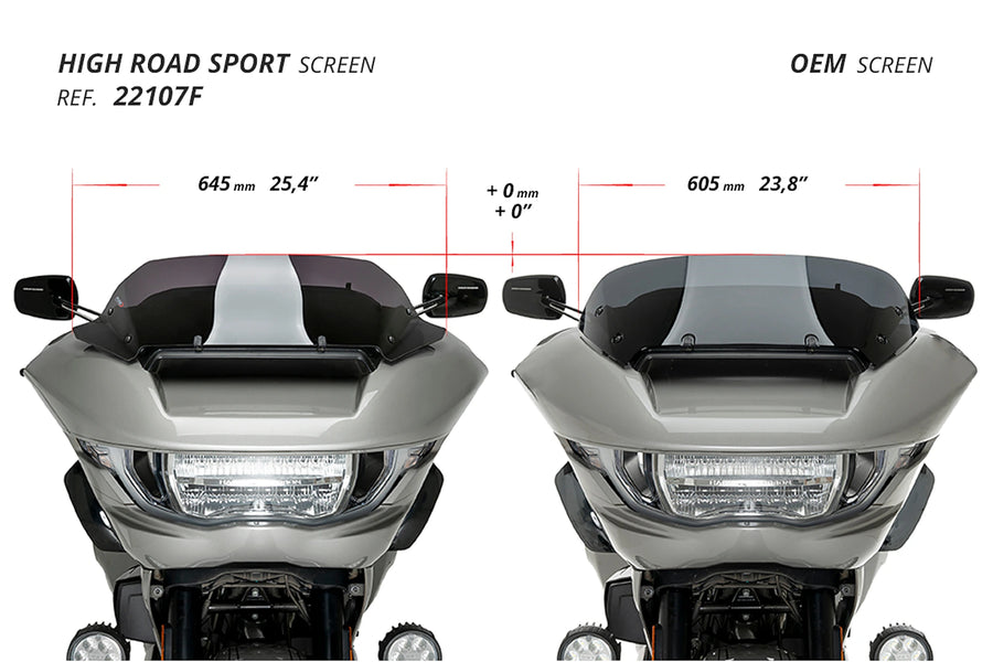 HARLEY DAVIDSON CVO ROAD GLIDE ST FLTRXSTSE [2025] - High-Road Sport Screen | Clear | PUIG 22107W