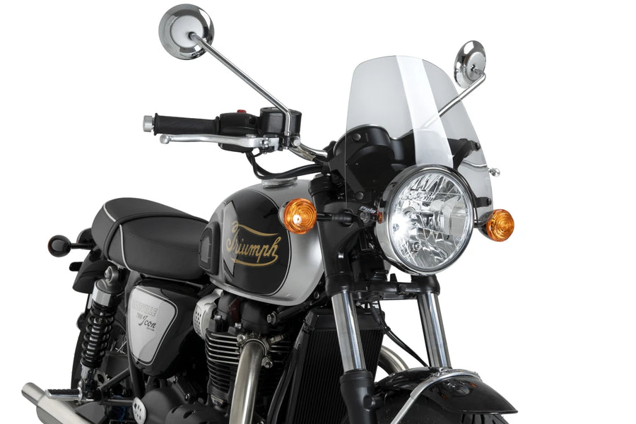 TRIUMPH BONNEVILLE T 120 ZWART [2025] – toerscherm met spoilerscherm