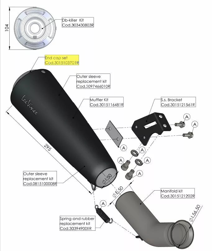 Husqvarna 701 Vitpilen [LEOVINCE] – Endkappe