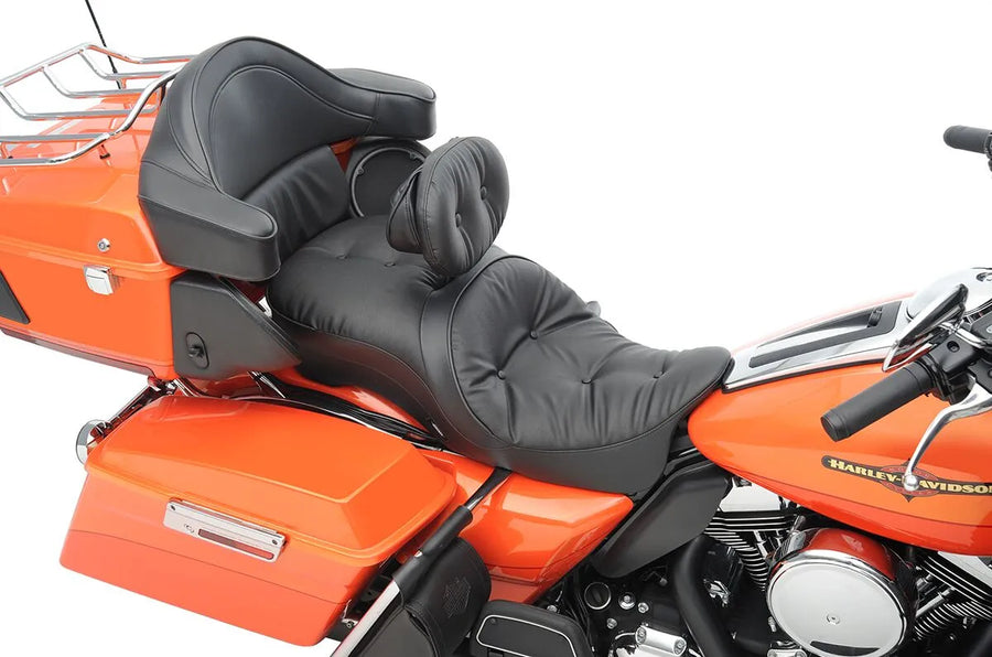 harley davidson touring [DRAG SPECIALTIES] – 2-up lederen stoel, compatibel met rugleuning, touring