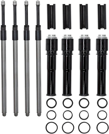 Harley-Davidson FXDBP 1690 Dyna Street Bob Factory Custom [2016] - Quickee-Stößelstangenset mit glänzend schwarzen Abdeckungen – Bild 2