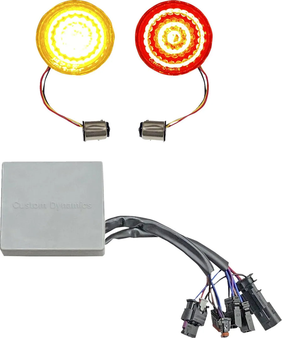 harley davidson flfb [CUSTOM DYNAMICS] – SMART LED bullet turn signal inserts