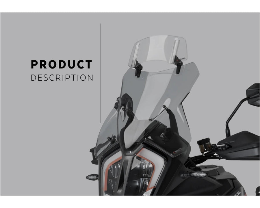 KTM 890 SMT [2025] – Spoilerscherm 2.0 Clip-on – Transparant
