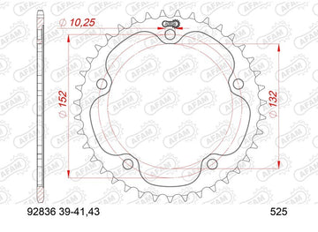 MV Agusta Turismo Veloce 800 Lusso SCS [2021-2025] - Kettenkit 525XHR3 16/39-114 - Standard Kettenrad