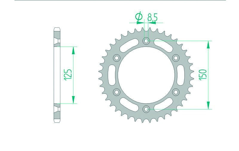 KTM 890 Duke R [2020-2023] - Kettenkit 520 XSR4 - 16/41-116 - Standard Kettenrad Stahl