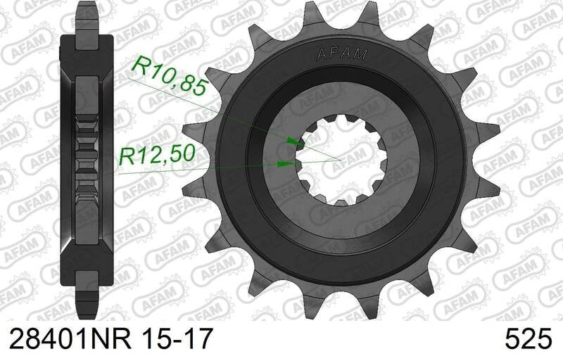 Suzuki GSX-S 1000 ABS [2015-2026] - Kettenkit 525 XHR4 - 17/44-116 - Standard Kettenrad Stahl