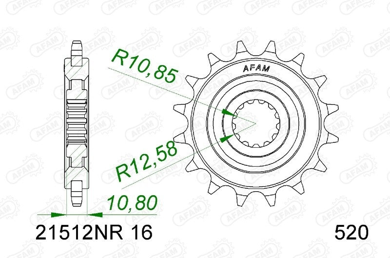 Yamaha XJ 6 N ABS (RJ 22) [2013-2016] - Kettenkit 520 XSR4 - 16/46-118 - Standard Kettenrad Stahl