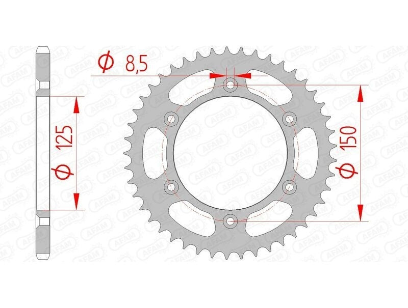 KTM 990 Duke R [2025] - Kettenkit 520 XHR4 - 16/43-116 - Standard Kettenrad Stahl