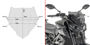 YAMAHA MT 09 MT 09 SP MT 09 TRACER [2017-2020] - Specifiek voorruit