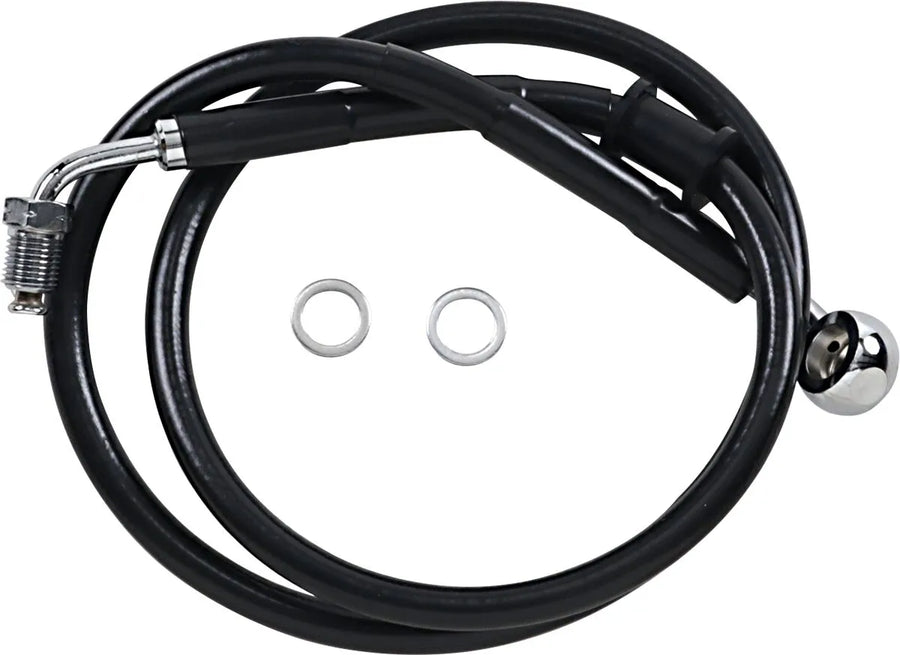 harley davidson flfb [DRAG SPECIALTIES] – Verlängerte Edelstahl-Bremsleitung